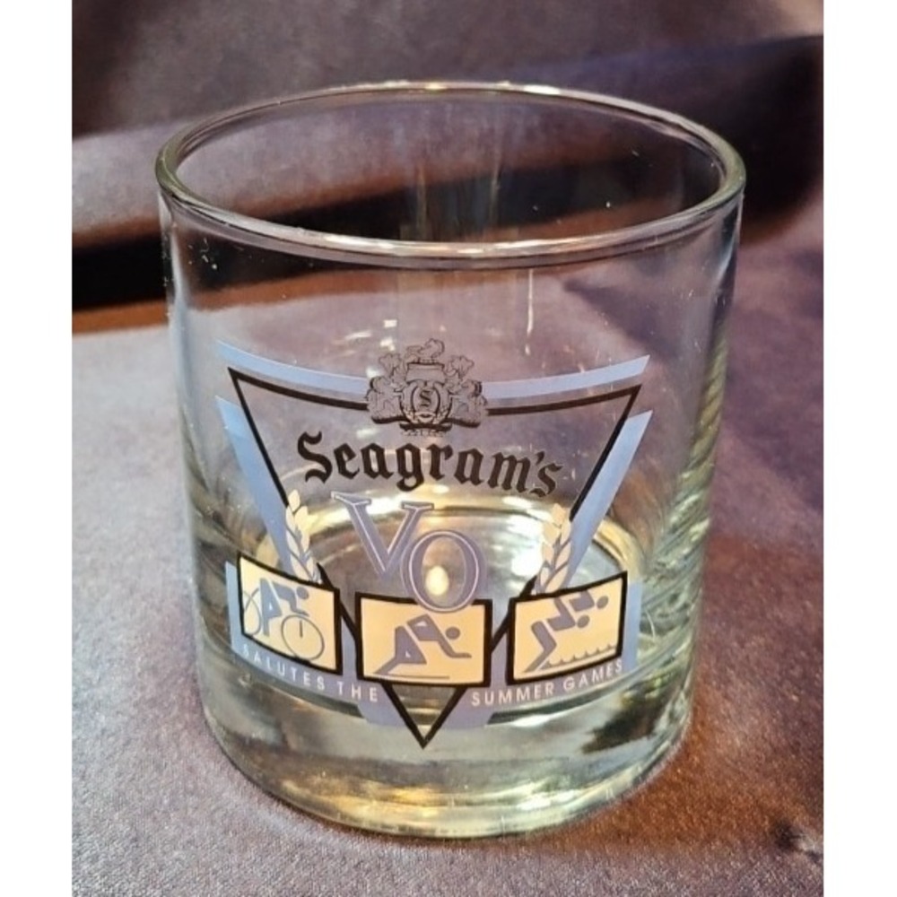 Vintage Seagram's VO‎ Salutes the summer Olympics Games on the Rocks Clear Glass